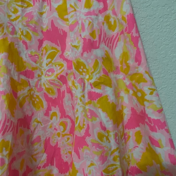 LILLY PULITZER Kir Royal Pink Yellow OOH LA LA LEVY Floral Tropical Skirt 4 - Picture 6 of 12